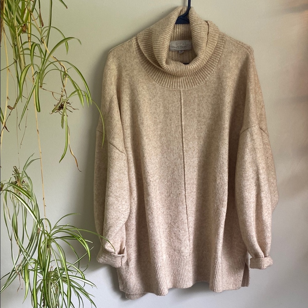 Cozy Beige Turtleneck Sweater